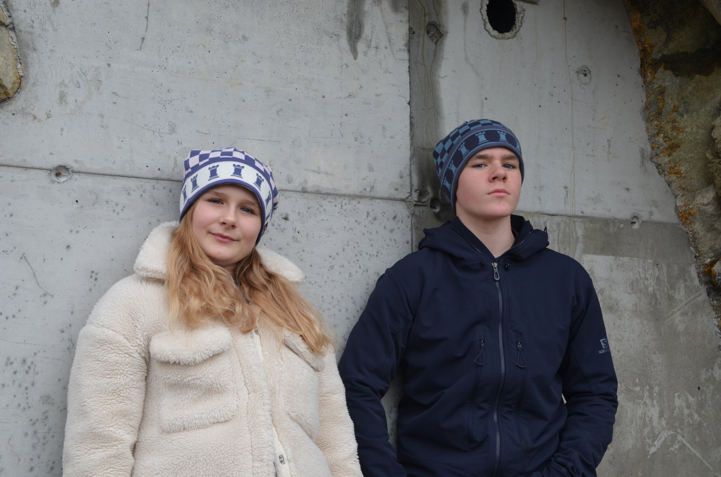 Blue Checkered Beanie