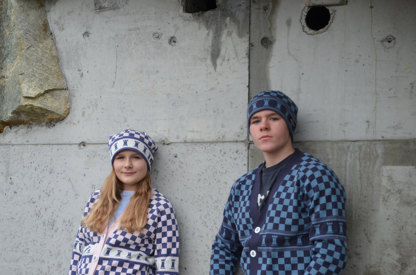 Pink Checkered beanie