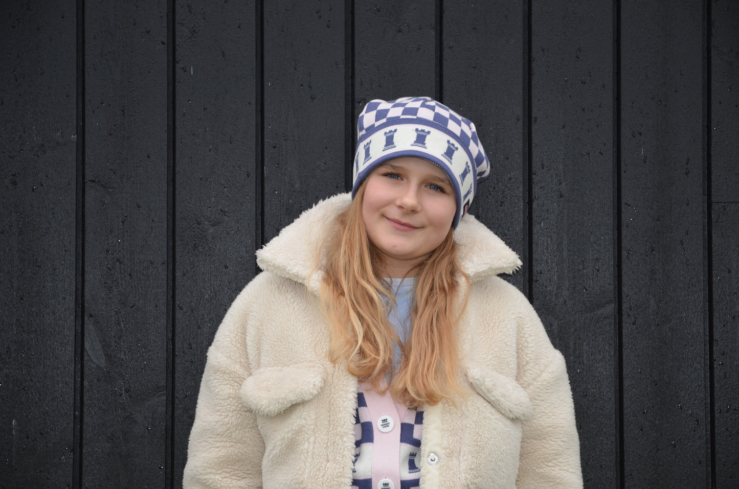 Pink Checkered beanie