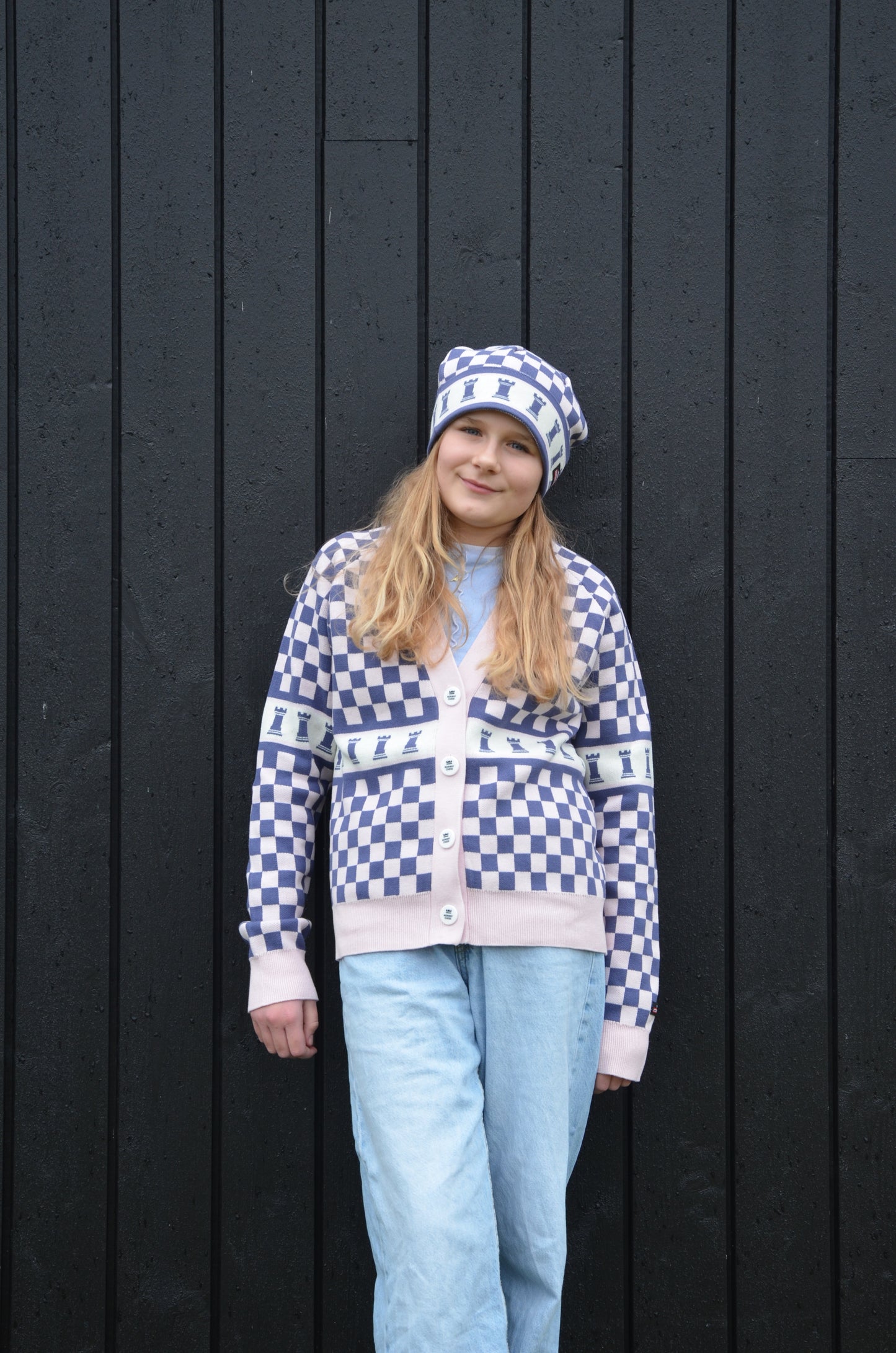 Pink Checkered beanie